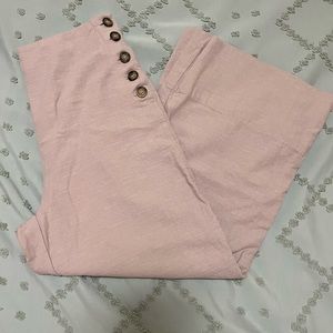 Wide leg cropped pants